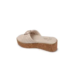 Carlton London Women Striped Party Platform Sandals with Buckles image 2