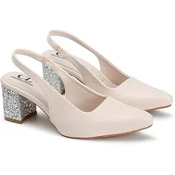 carlton london Women Stylish Backstap Sandal with Block Heels, Pointed Toe for Party and Formal Occasions-picture-45