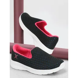 Carlton London Women Textured Round Toe Flyknit Mesh Slip-On Sneakers-picture-14