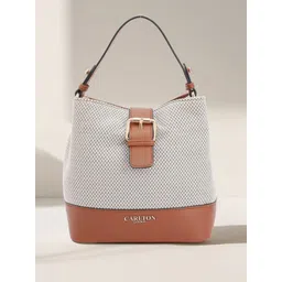 Carlton London Women Textured Shopper Buckle Detail Handheld Bag-picture-39