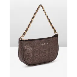 Carlton London Women Textured Structured Tasselled Sling Bag-picture-19