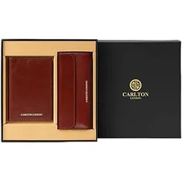 carlton london Women Wallet & Passport Holder Gift Set | Tan ladies wallet | travel accessories for woman | Luxury Gifts for Women - Brown-picture-24