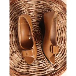 Carlton London Women Work Wedge Peep Toes with Bows-picture-18