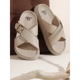 Carlton London Women's Beige Cross Strap Sandals-picture-33