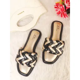 Carlton London Women's Black & Gold Casual Sandals-picture-48