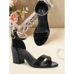 Carlton London Women's Black Ankle Strap Sandals-picture-13