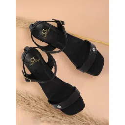 Carlton London Women's Black Ankle Strap Sandals-picture-40