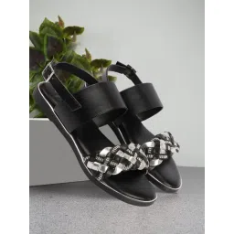 Carlton London Women's Black Back Strap Sandals-picture-18