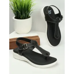 Carlton London Women's Black Casual Sandals-picture-14