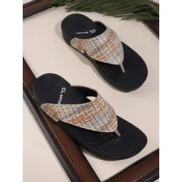 Carlton London Women's Black Flip Flops-picture-34