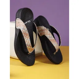 Carlton London Women's Black Flip Flops-picture-27