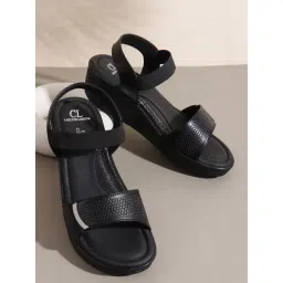 Carlton London Women's Black Sling Back Sandals-picture-27