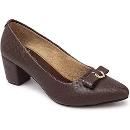 carlton london Women's Block Heel Round Toe Pumps - Elegant, Comfortable, and Stylish for Office, Casual and Semi-Formal Use-picture-30