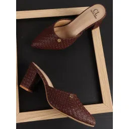 Carlton London Women's Brown Mule Shoes-picture-32