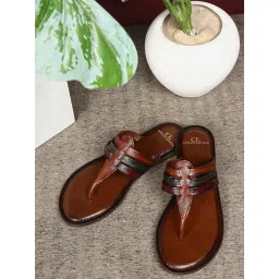 Carlton London Women's Brown T-Strap Sandals-picture-37