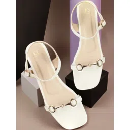 Carlton London Women's Cream Ankle Strap Sandals-picture-43