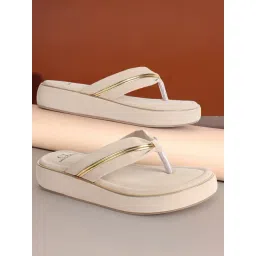 Carlton London Women's Cream Casual Sandals-picture-40