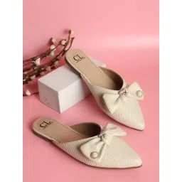 Carlton London Women's Cream Mules-picture-25