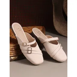 Carlton London Women's Cream Mules-picture-37