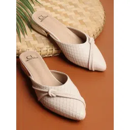 Carlton London Women's Cream Mules-picture-34