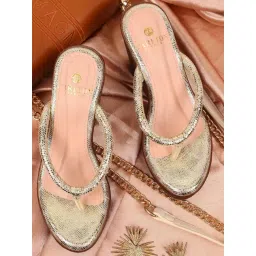 Carlton London Women's Gold Casual Sandals-picture-31