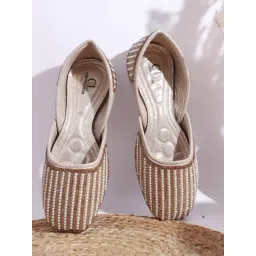 Carlton London Women's Gold Juttis-picture-11