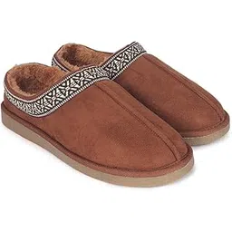 carlton london Women's Mule Slipper with Aztec-Style Trim-picture-27