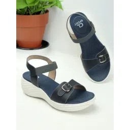 Carlton London Women's Navy Blue Sling Back Sandals-picture-36