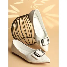 Carlton London Women's Off-white Ballerina Shoes-picture-17