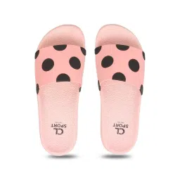 Carlton London Women's Pink & Black Slides-picture-26