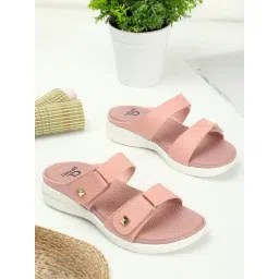 Carlton London Women's Pink Cross Strap Sandals-picture-16