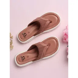 Carlton London Women's Pink Flip Flops-picture-14