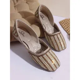 Carlton London Women's Rose Gold Juttis-picture-12