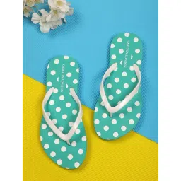 Carlton London Women's Sea Green Flip Flops-picture-19