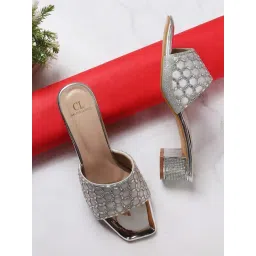Carlton London Women's Silver Ethnic Sandals-picture-29