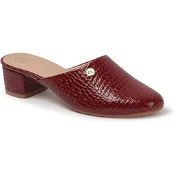 carlton london Women's Square Toe Chic Textured Quilted Block Heel Mules-picture-43