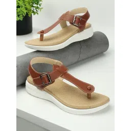 Carlton London Women's Tan Casual Sandals-picture-27