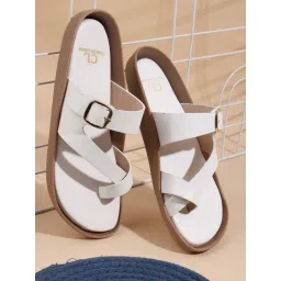 Carlton London Women's White Toe Ring Sandals-picture-32