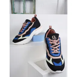 Carlton London sports Women Colourblocked Mesh Comfort Insole Contrast Sole Sneakers-picture-23