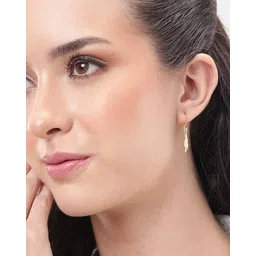 carlton london Women Sterling Silver Gold-Plated CZ Contemporary Drop Earrings image 4