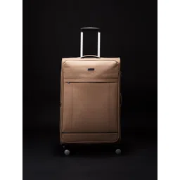 CARRIALL Beige Solid Soft-Sided Medium Trolley Suitcase-picture-29