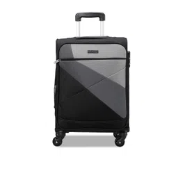 CARRIALL Charcoal Grey Solid Soft-Sided Cabin Trolley Suitcase-picture-19