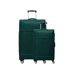 Carriall Green 4 Wheel Medium Soft Cabin Trolley Pack of 2 - 68 cm-picture-24