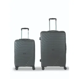 Carriall Grey 8 Wheel Medium & Small Hard Checked Luggage Set of 2 - 46 cm-picture-28