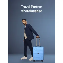 Carriall Groove Blue Striped Hard Large Trolley Bag - 75 cm-picture-15