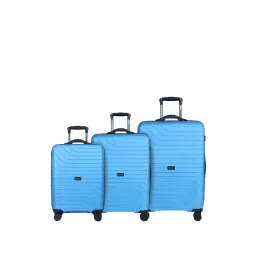 Carriall Groove Blue Striped Hard Trolley Bag Pack of 3 - 55cms, 65cms & 75cms-picture-10