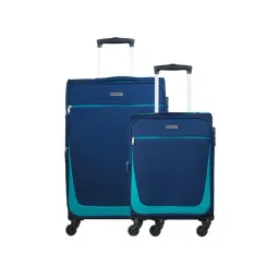 Carriall Navy 4 Wheel Large Soft Cabin Trolley Pack of 2 - 49 cm-picture-23