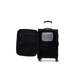 CARRIALL Pack of 2 Black & Beige Large & Medium Luggage Trolley image 3