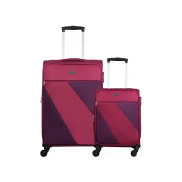 Carriall Red 4 Wheel Large Soft Cabin Trolley Pack of 2 - 49 cm-picture-19