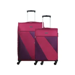 Carriall Red 4 Wheel Large Soft Cabin Trolley Pack of 2 - 49 cm-picture-20